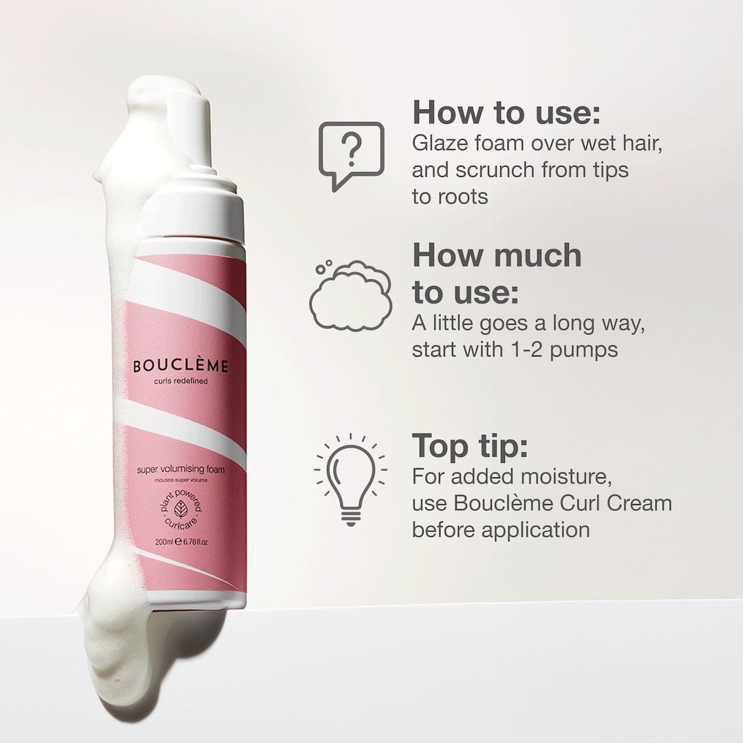 Wie Sie unseren Super Volumising Foam in Ihrer Lockenroutine verwenden