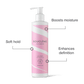 Die Infografik zur Bouclème Curl Cream hebt die wichtigsten Vorteile hervor: ultra-pflegende Feuchtigkeit, weiche Definition und Frizz-Kontrolle für berührbare Locken.