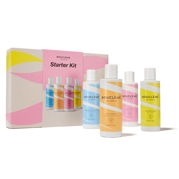 Starter Kit - Der perfekte Einstieg in eine komplette Lockenpflege-Routine mit vier essentiellen Produkten, die Ihre Locken reinigen, mit Feuchtigkeit versorgen und definieren.