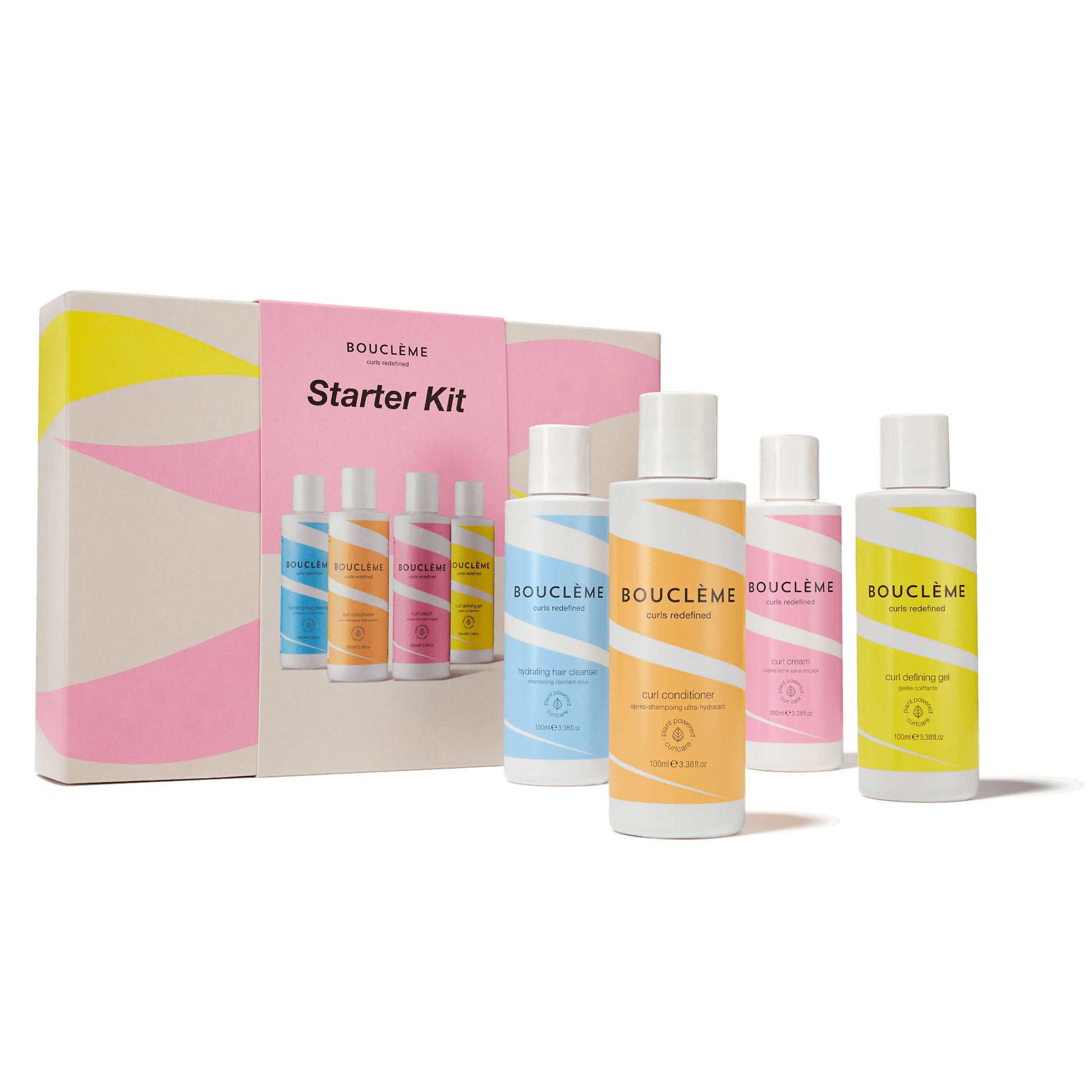 Starter Kit - Der perfekte Einstieg in eine komplette Lockenpflege-Routine mit vier essentiellen Produkten, die Ihre Locken reinigen, mit Feuchtigkeit versorgen und definieren. 