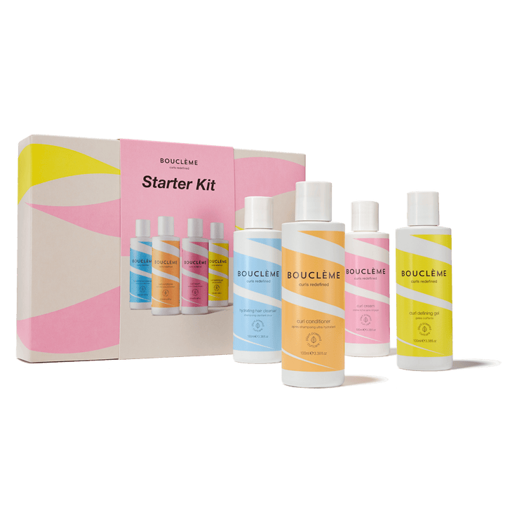 Starter Kit - Der perfekte Einstieg in eine komplette Lockenpflege-Routine mit vier essentiellen Produkten, die Ihre Locken reinigen, mit Feuchtigkeit versorgen und definieren. 